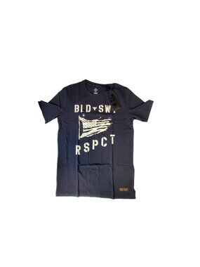 Under Armour Project Rock Veteran Navy Loose  Fit  Mens T-Shirt Size  Small
